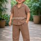 Crinkled Muslin Unisex sleeve Co-ord Set – Pack of 3 | 1-4 Years