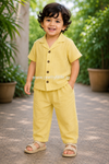 Crinkled Muslin Unisex sleeve Co-ord Set – 1-4 Years