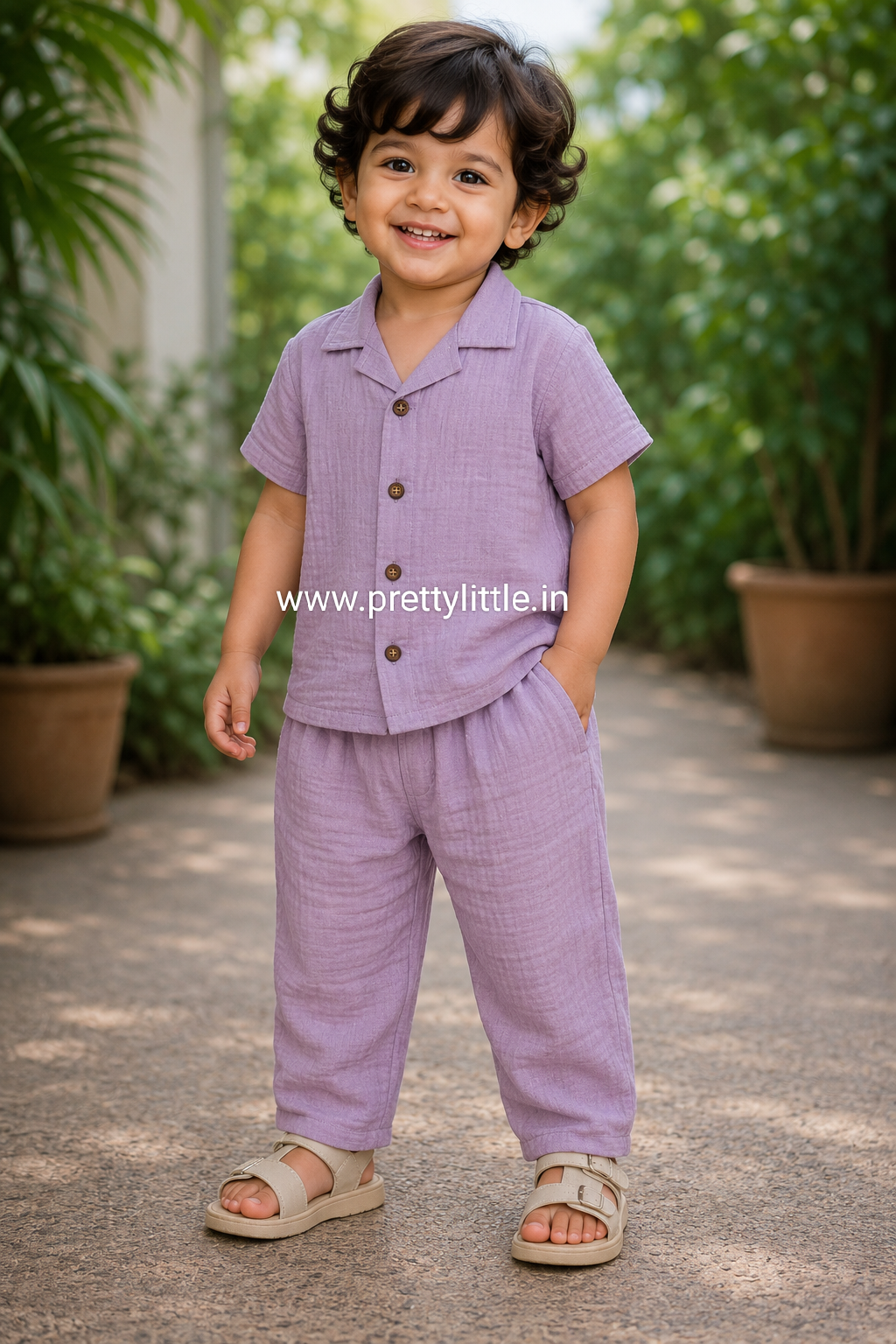 Crinkled Muslin Unisex sleeve Co-ord Set – Pack of 3 | 1-4 Years