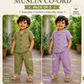 Crinkled Muslin Unisex sleeve Co-ord Set – Pack of 2 | 1-4 Years