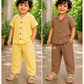 Crinkled Muslin Unisex sleeve Co-ord Set – Pack of 2 | 1-4 Years