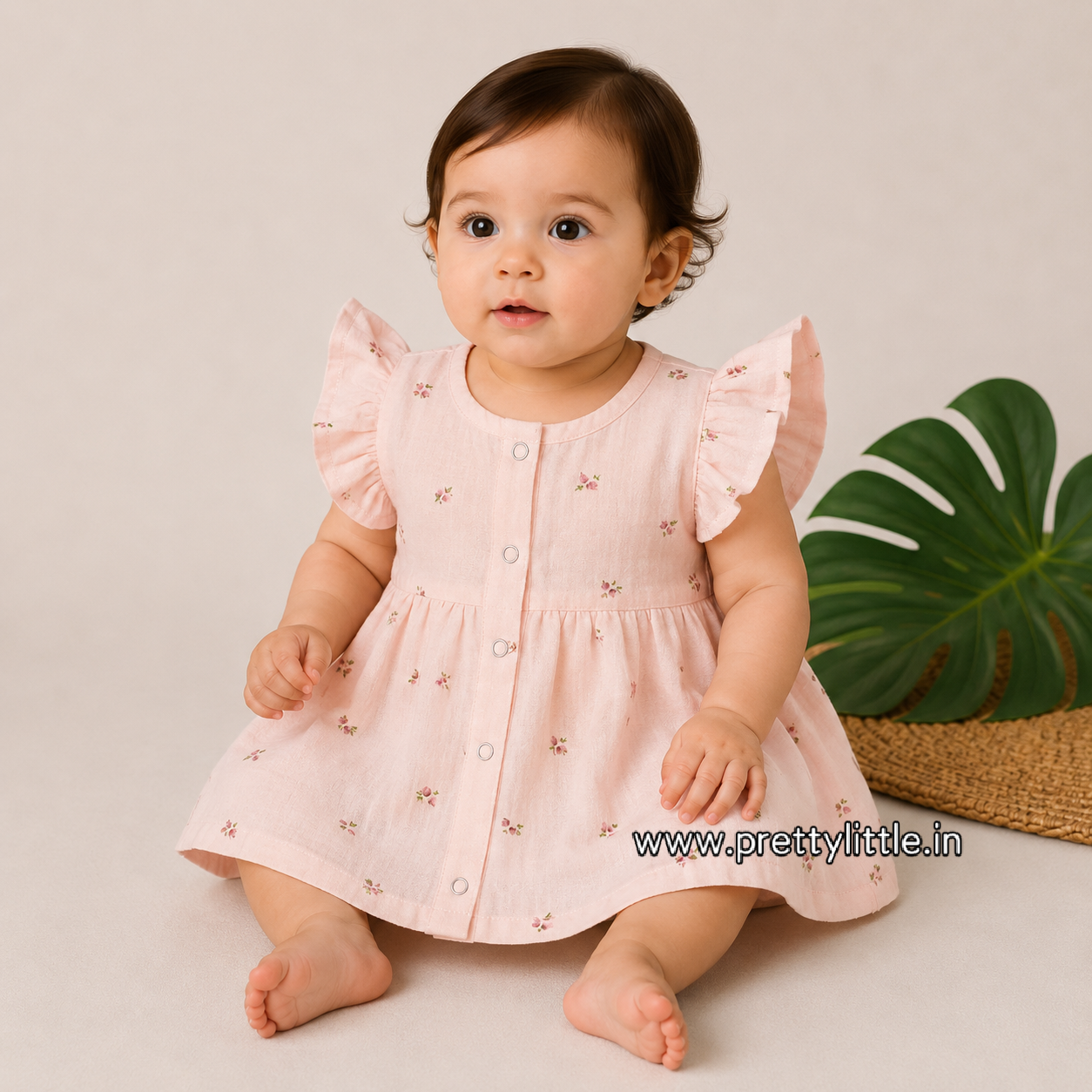 Pretty Little cloud  Muslin Baby Frock | 0–2 Years | Soft & Breathable