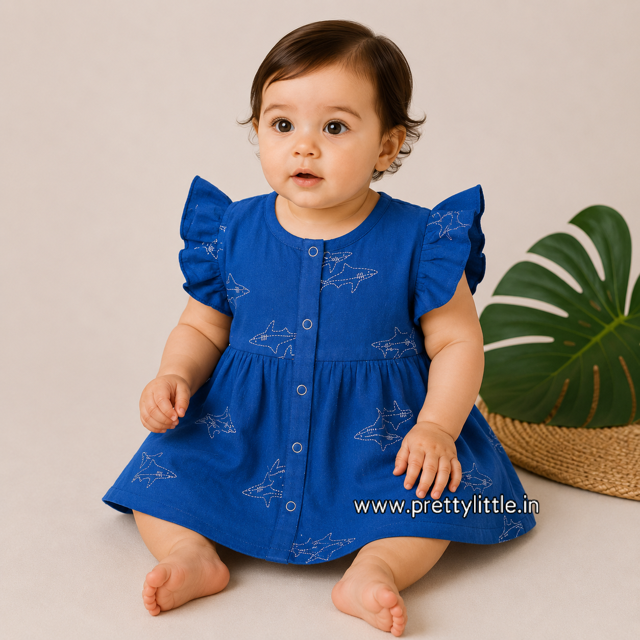 Pretty Little cloud  Muslin Baby Frock | 0–2 Years | Soft & Breathable