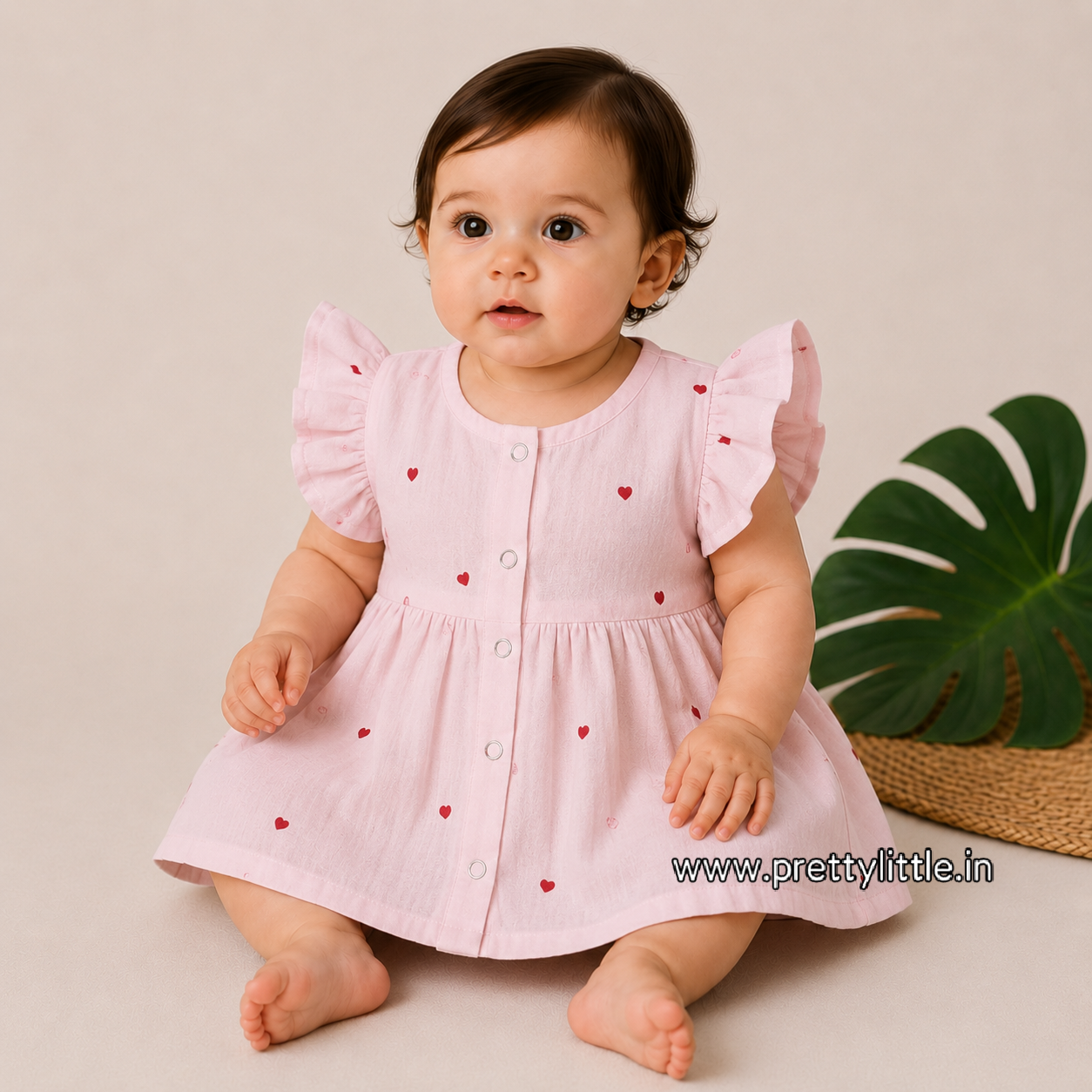 Pretty Little cloud  Muslin Baby Frock | 0–2 Years | Soft & Breathable