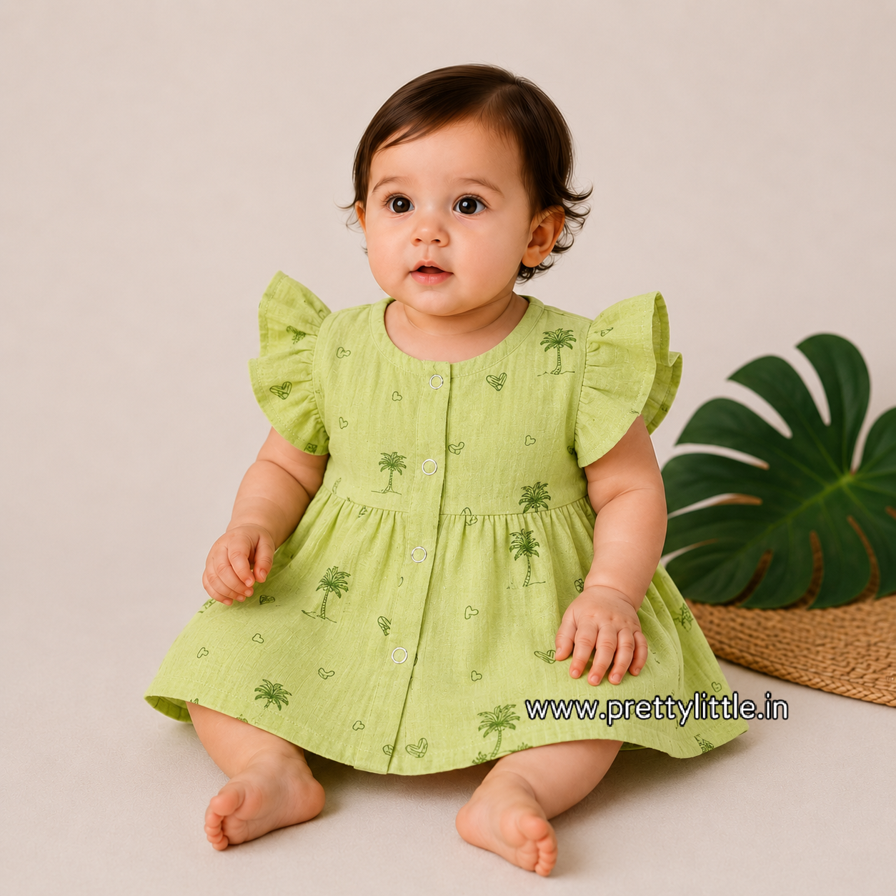 Pretty Little cloud  Muslin Baby Frock | 0–2 Years | Soft & Breathable