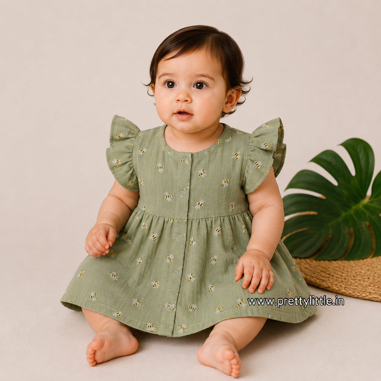 Pretty Little cloud  Muslin Baby Frock | 0–2 Years | Soft & Breathable