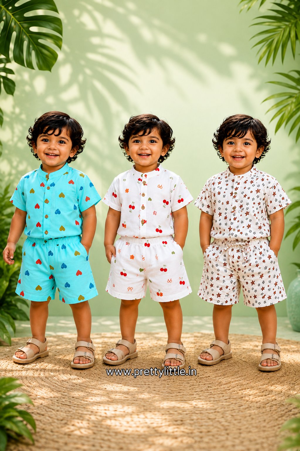 Cloud Soft Muslin Co-ord Set pack of 3 – Ultra-Soft Baby Wear (upto 6 year) (Assorted)