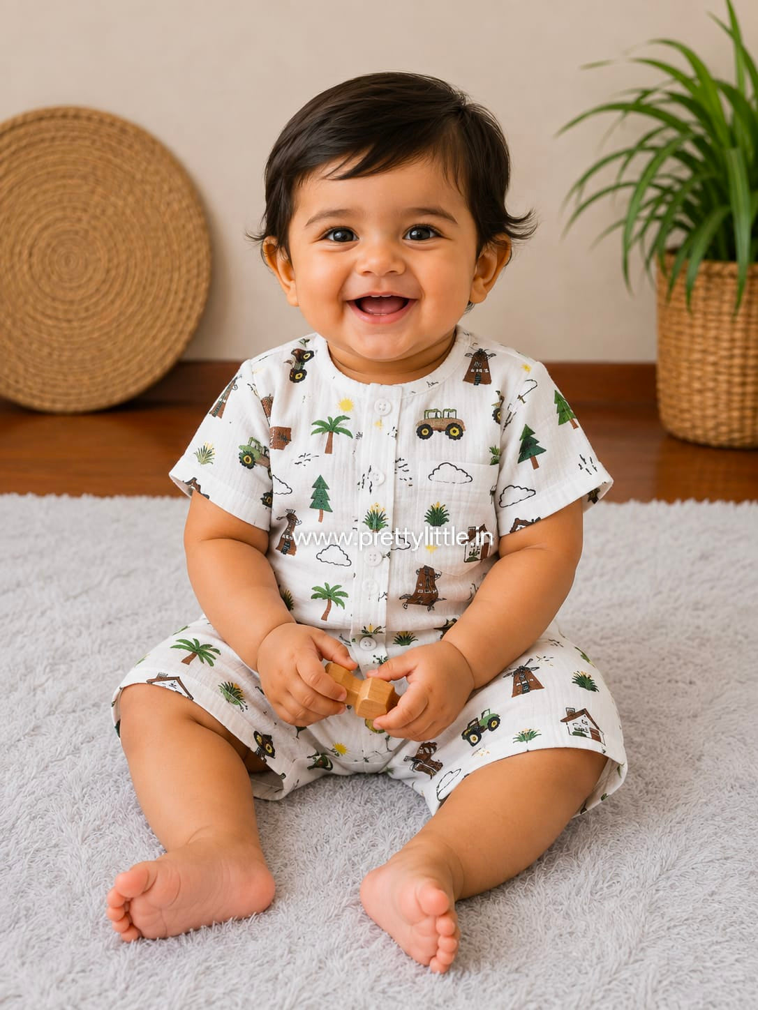Classic White Muslin Co-Ord Set | 1-4 Years  (any 1)