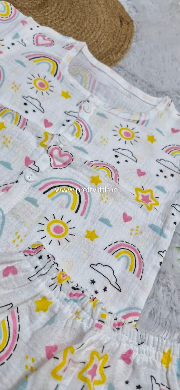 Classic White Muslin Co-Ord Set | 1-4 Years  (any 1)