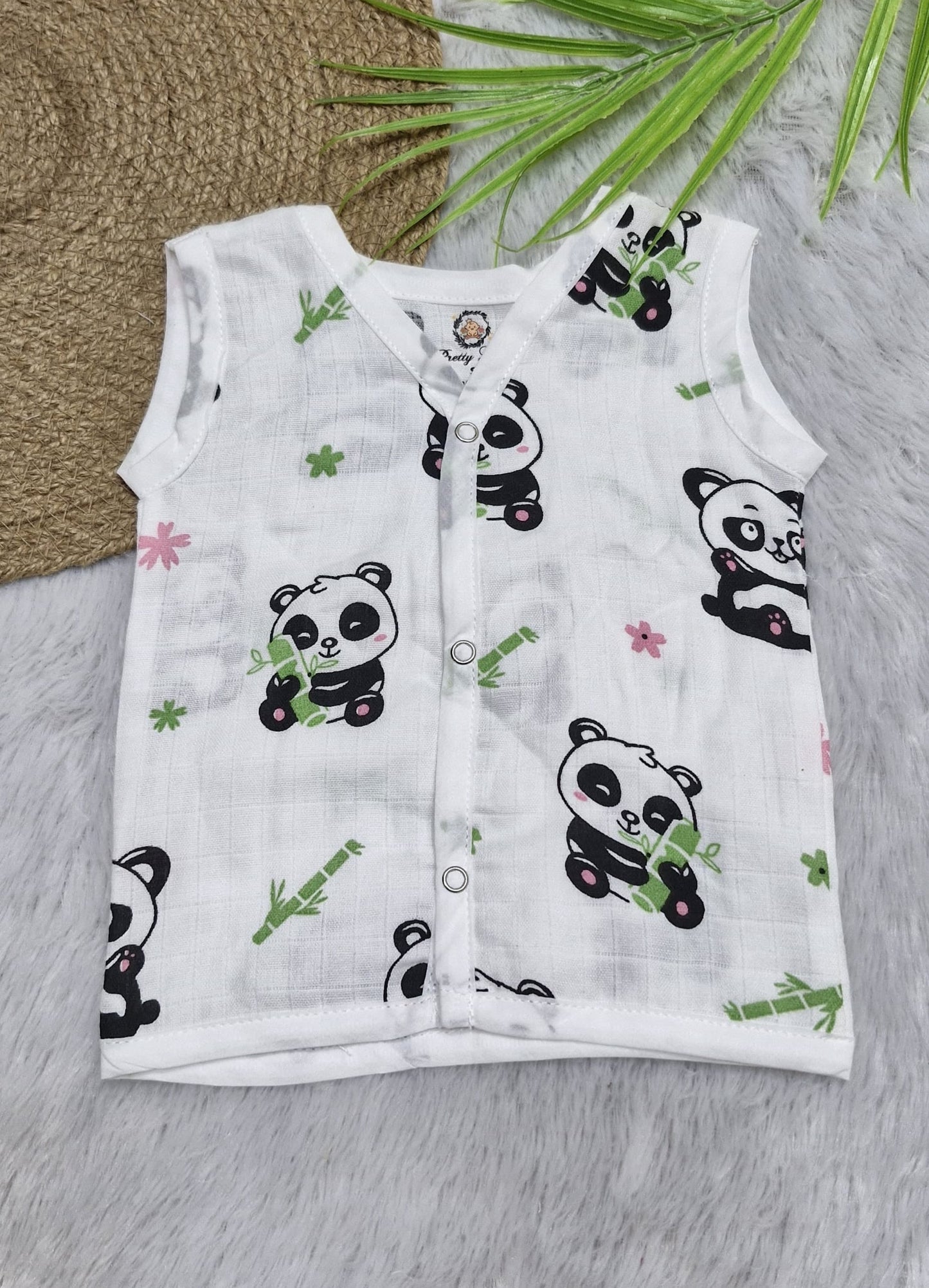 Combo Pack Panda and friends Muslin Jablas for Babies ( Pack of 5)