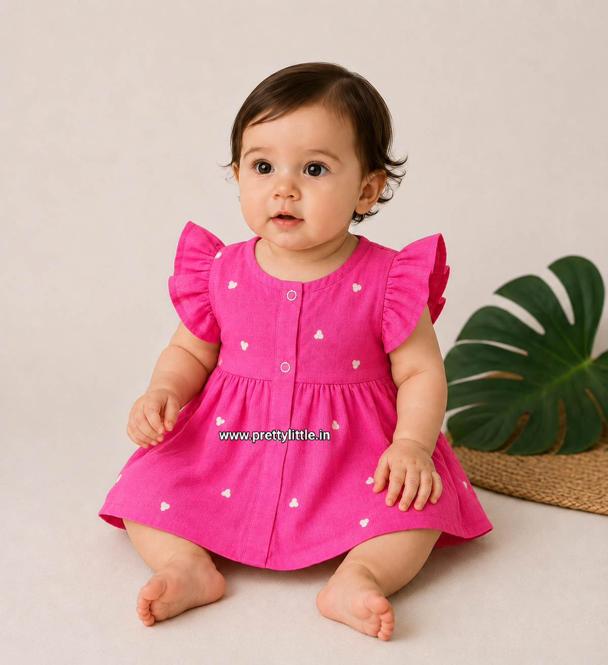 Pretty Little cloud  Muslin Baby Frock | 0–2 Years | Soft & Breathable