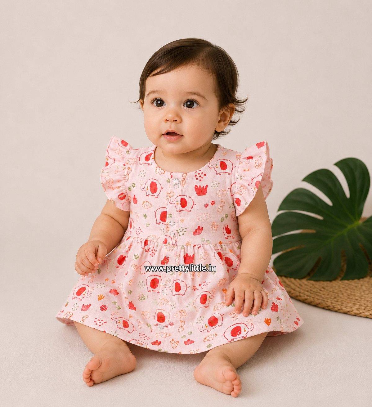 Pretty Little cloud  Muslin Baby Frock | 0–2 Years | Soft & Breathable