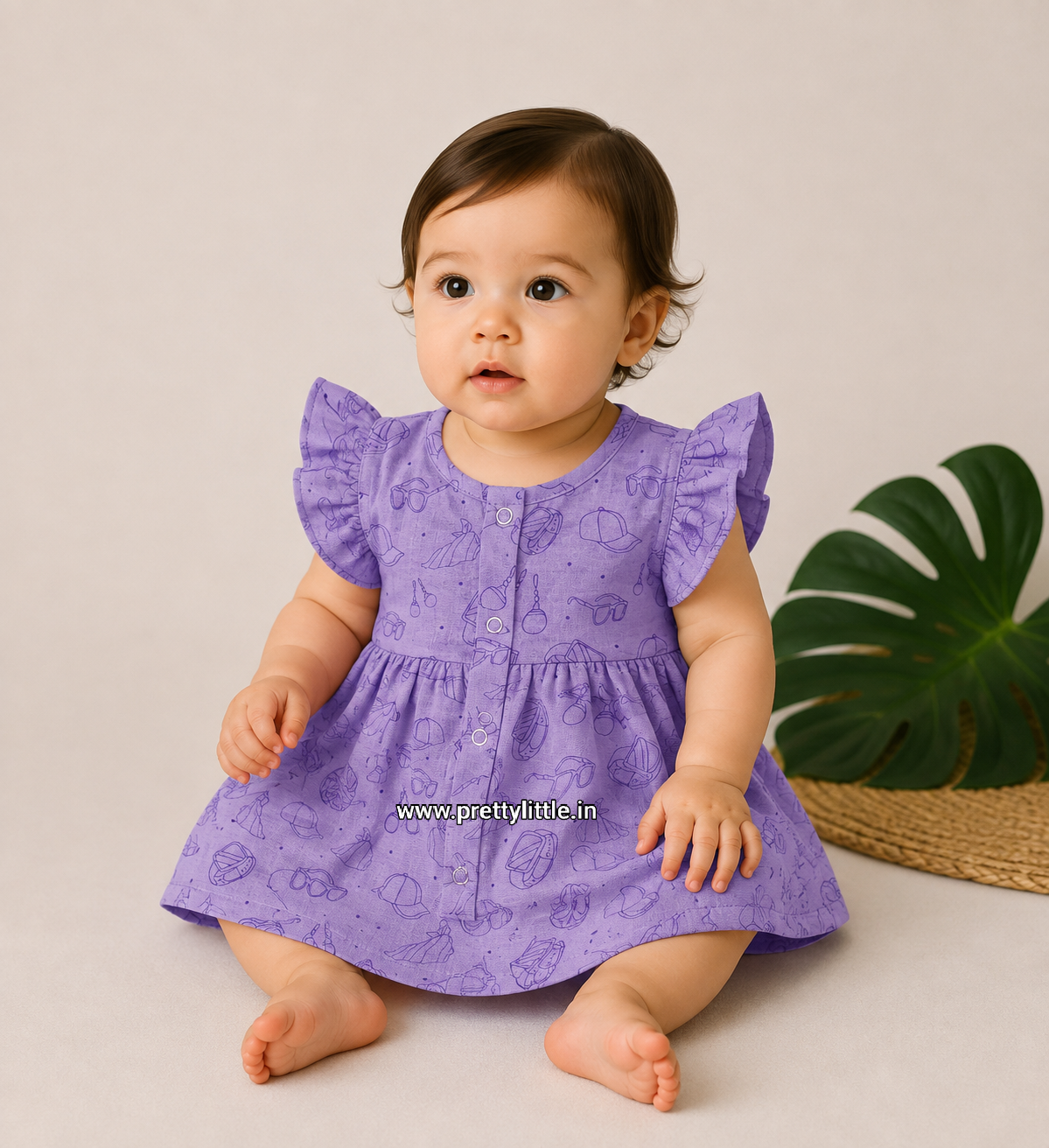 Pretty Little cloud  Muslin Baby Frock | 0–2 Years | Soft & Breathable