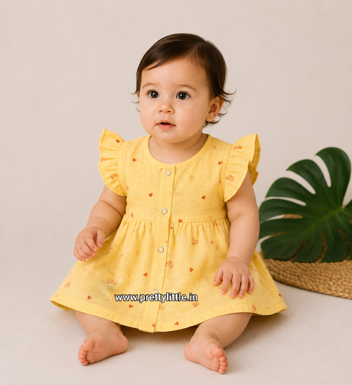 Pretty Little cloud  Muslin Baby Frock | 0–2 Years | Soft & Breathable