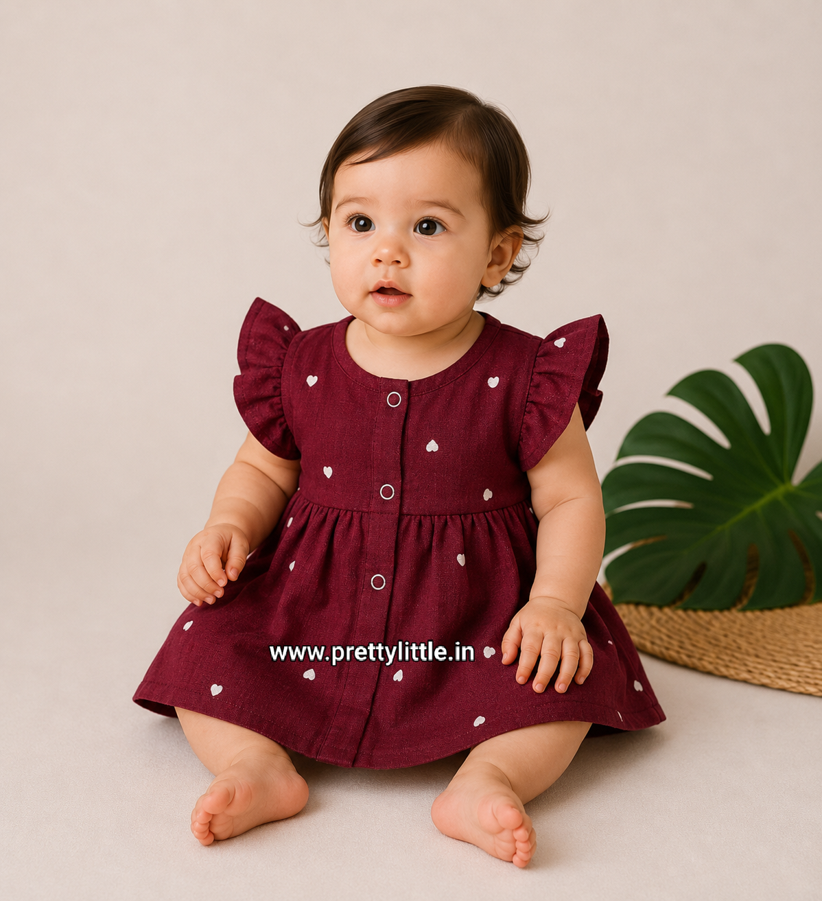 Pretty Little cloud  Muslin Baby Frock | 0–2 Years | Soft & Breathable