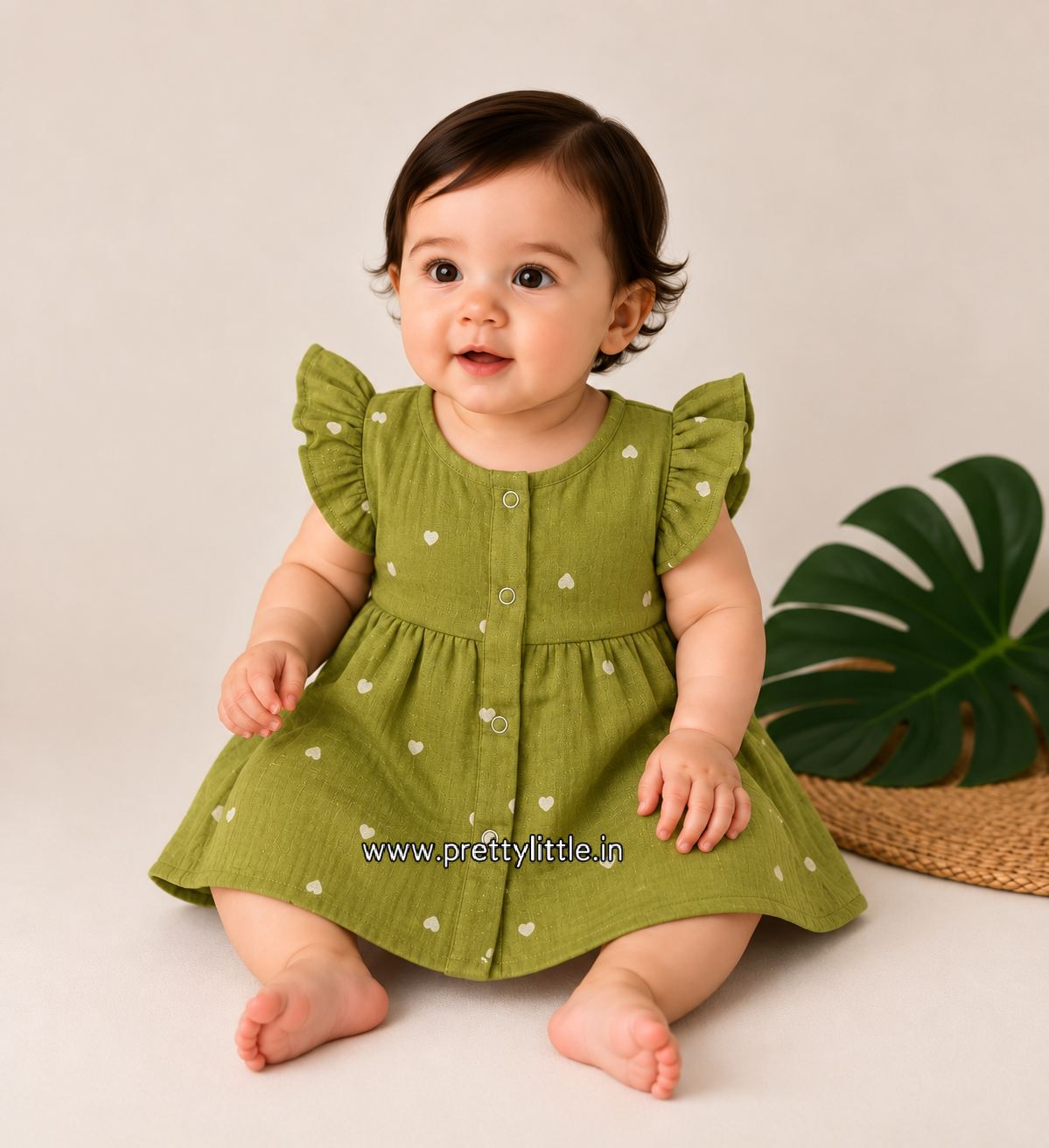 Pretty Little cloud  Muslin Baby Frock | 0–2 Years | Soft & Breathable