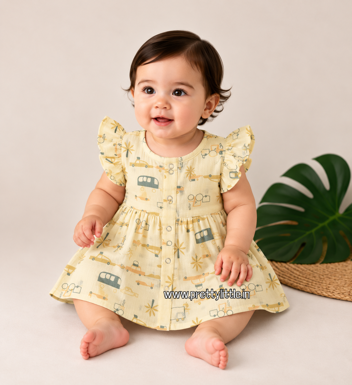Pretty Little cloud  Muslin Baby Frock | 0–2 Years | Soft & Breathable