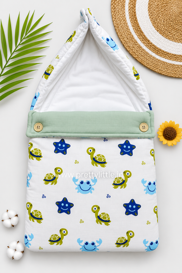 Premium Muslin Baby Sleeping Bag – Soft & Breathable Newborn Wrap