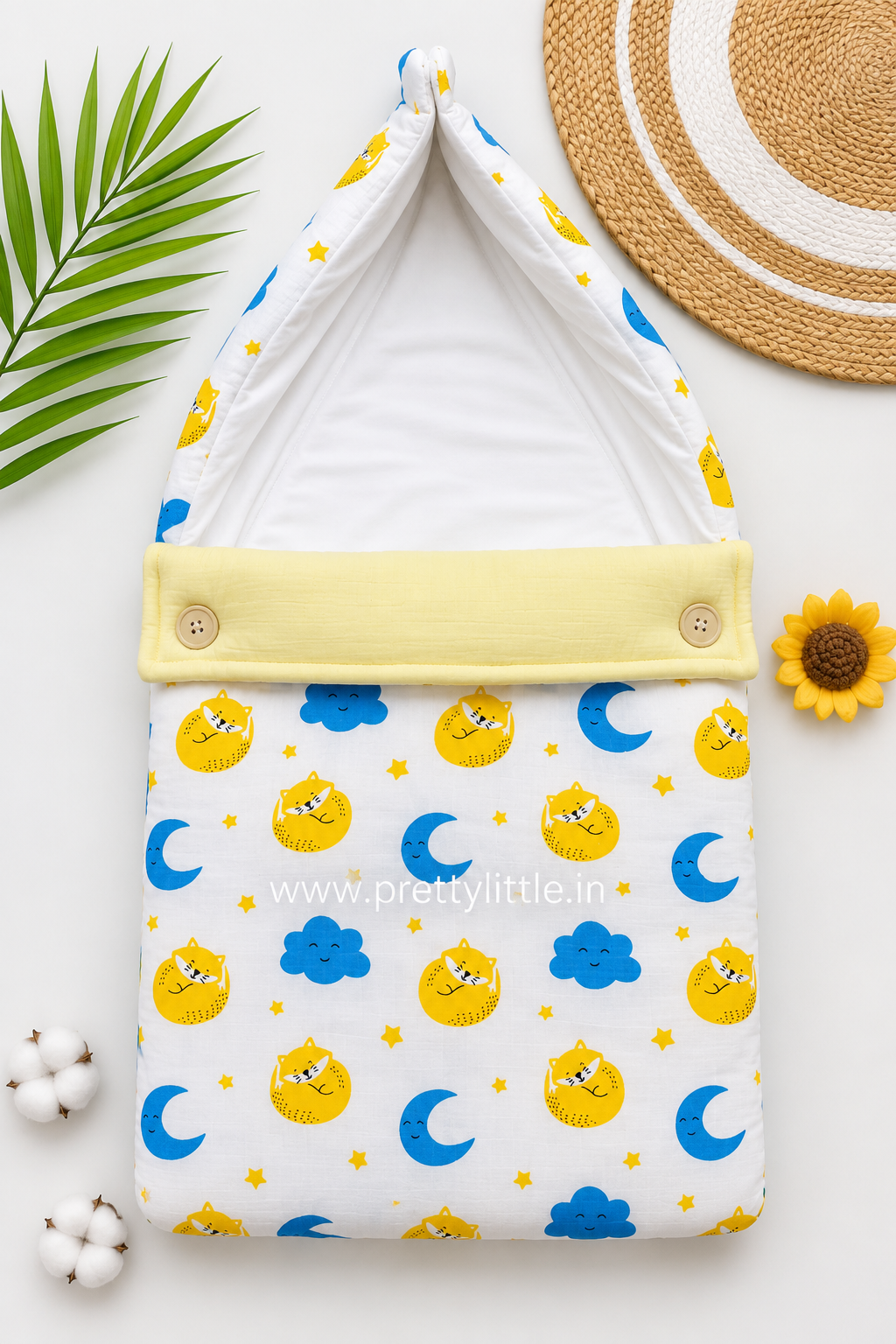 Premium Muslin Baby Sleeping Bag – Soft & Breathable Newborn Wrap