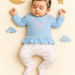 Peekaboo Tutu Footed Romper – 0–3 Months
