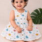 Tiny Treasures Muslin Button-Front Baby Frock |0-18 month