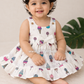 Fruity Garden muslin Bow Frock for Baby Girls – 0 to 18 Months
