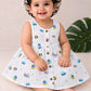 Tiny Treasures Muslin Button-Front Baby Frock |0-18 month
