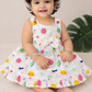 Fruity Garden muslin Bow Frock for Baby Girls – 0 to 18 Months