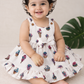 Fruity Garden muslin Bow Frock for Baby Girls – 0 to 18 Months