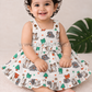 Fruity Garden muslin Bow Frock for Baby Girls – 0 to 18 Months