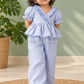 Daisy Belle Bow Peplum Top & Pant Set – |2–7 Years