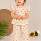 Little Charm Muslin Peplum Top & Pant Set
