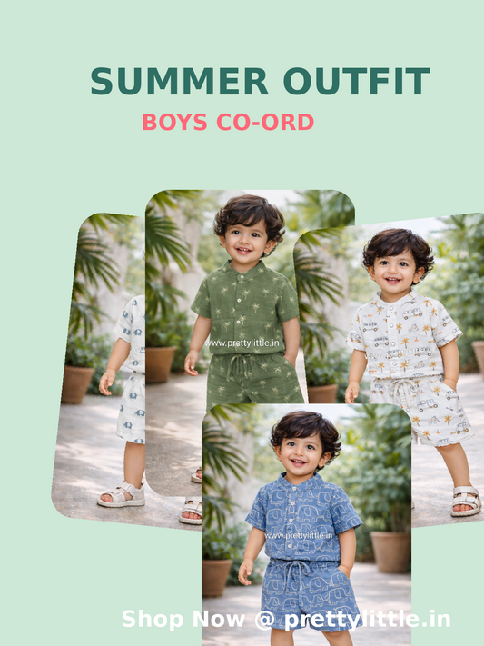 Cloud Soft Muslin Co-Ord – Pack of 4  (any 4)| 0–3 Years